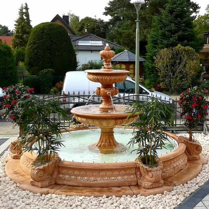 Betona strūklakas baseins ar ziedlapām, 2512